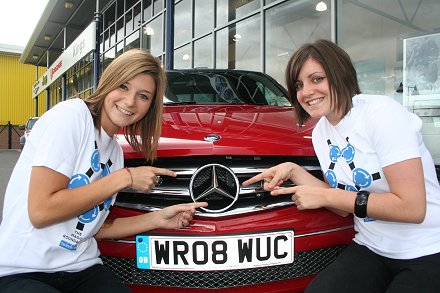 SwindonWeb girls get a Mercedes to go on the STFC preseason tour