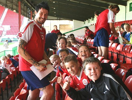 Swindon Town fans meet their favourite players