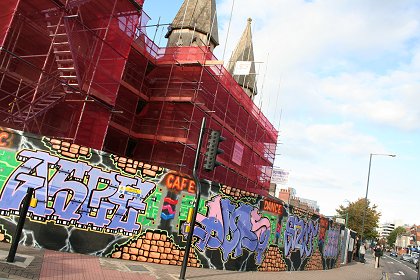 Swindon graffiti surrounds the former railway museum