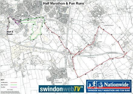 Swindon Half-Marathon map