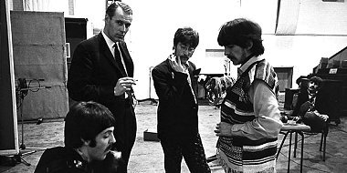 George Martin and the Beatles at Abbey Road