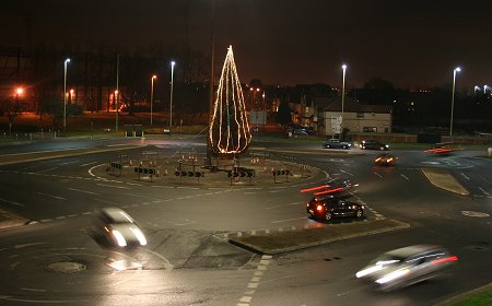 Swindon Magic Roundabout at Christmas