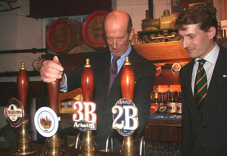 Duke of Kent drops in to launch commemorative ale