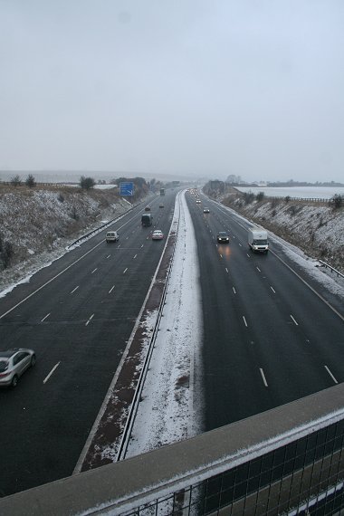 Swindon snow on the M4 02 Feb 2009