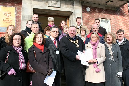 Swindon park and ride protest