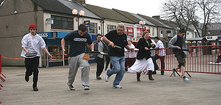 Pancake day in Swindon