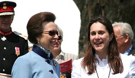 Princess Ann in Swindon with the keeper of Lydiard House 