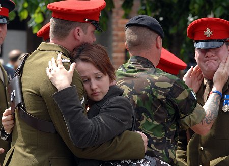 Swindon repatriation of Lance Corporal Nigel Moffett from the Light Dragoons and Corporal Stephen Bolger from the Parachute Regiment