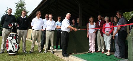 Peter Mitchell opens the new academy at Wrag Barn Golf Club