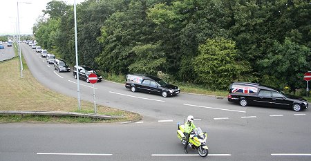 Repatriation of soldiers through Stratton St Margaret Swindon