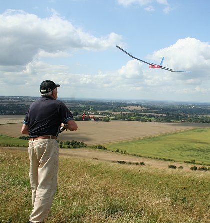 Model flying in Swindon on Liddington Hill