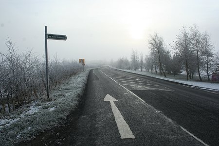 A361 Swindon frosted over 2009