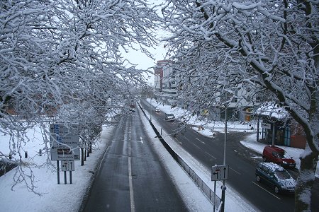 Swindon town centre snow 06 January 2010