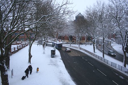 Swindon town centre snow 06 January 2010