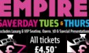 Empire Swindon Launches Saverday Thursdays - WIN HERE