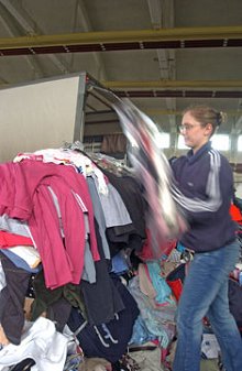 Swindon Tsunami appeal packing at Wroughton Airfield