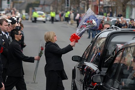 repatraition of Jonathan Burgess passes through Wootton Bassett