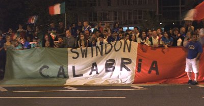 Italian celebrations in Swindon town centre after Italy won the World Cup in 2006