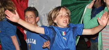 Italian celebrations in Swindon town centre after Italy won the World Cup in 2006