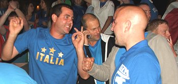 Italian celebrations in Swindon town centre after Italy won the World Cup in 2006