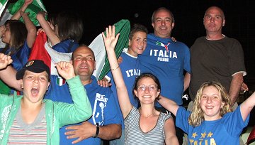 Italian celebrations in Swindon town centre after Italy won the World Cup in 2006