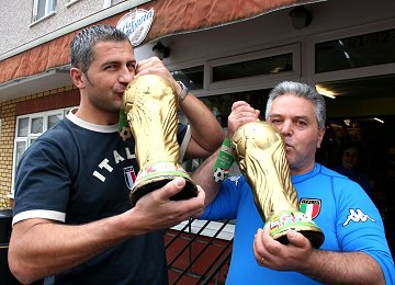 Italian celebrations in Swindon town centre after Italy won the World Cup in 2006