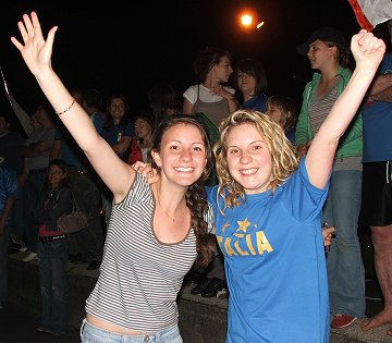 Italian celebrations in Swindon town centre after Italy won the World Cup in 2006