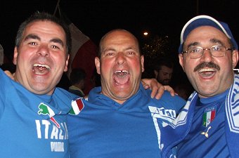 Italian celebrations in Swindon town centre after Italy won the World Cup in 2006