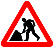 Roadworks sign