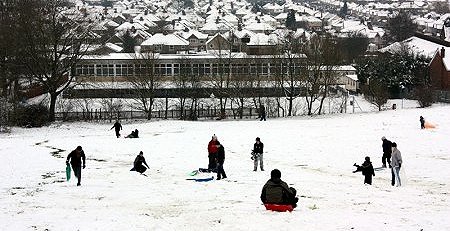 Sledging Swindon at The Lawn Swindon