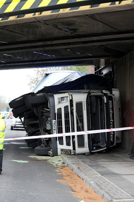 Lorry crashed in Swindon