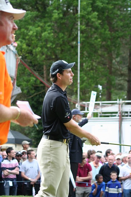 David Howell drives at the 15th at Wentworth