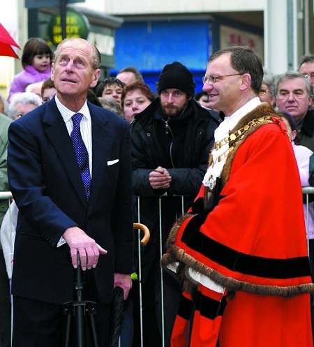 Duke of Edinburgh in Swindon - 28 Feb 2003