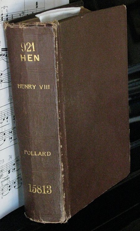 Henry VIII book from The Mechanics Institute Library, Swindon