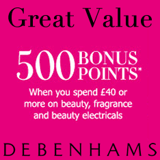 Debenhams Bonus Points