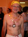 Duncan Goodhew swims in Swindon