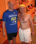 Duncan Goodhew swims in Swindon