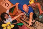 Duncan Goodhew swims in Swindon