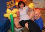 Duncan Goodhew swims in Swindon