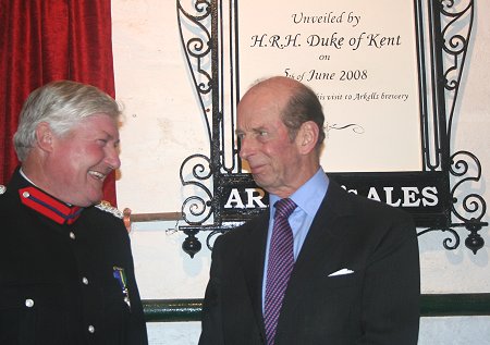 Duke of Kent at Arkells Brewery