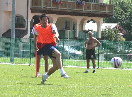 Swindon Town training in Austria