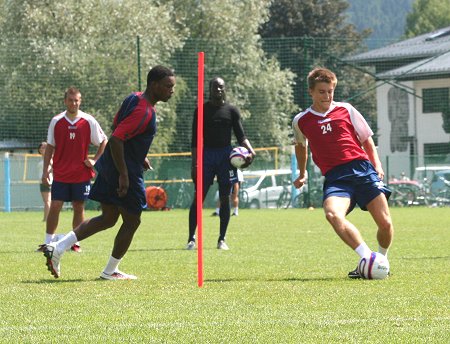 Swindon Town training in Austria