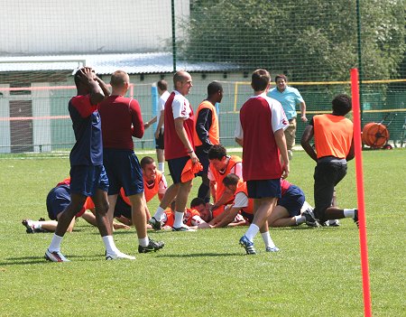 Swindon Town training in Austria