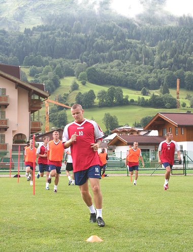 Swindon Town training in Austria