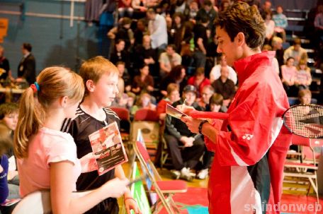 England v Poland badminton at the Oasis