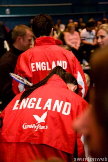 England v Poland badminton at the Oasis