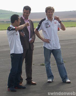 Jenson Button in Swindon