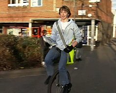 Delivery boy is uni-que in Swindon