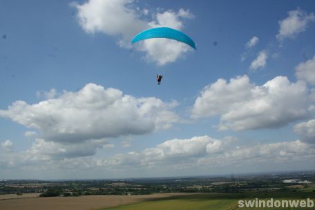 Paragliding on Liddington Hill