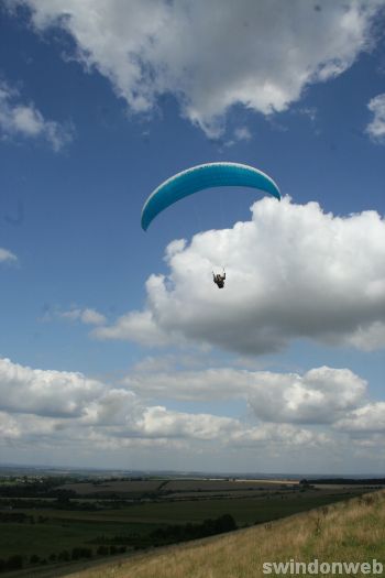 Paragliding on Liddington Hill